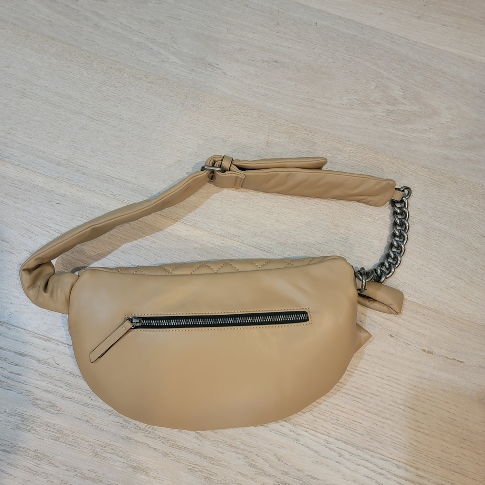 Kurt Geiger Beige Quilted Crossbody Bag - Picture 4 of 16